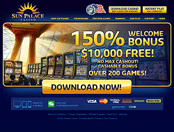 SUN PALACE CASINO: No Deposit Gambling Casino Bonus Codes for February 1, 2023